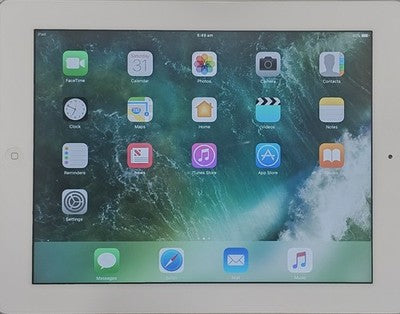 Apple iPad 4th Generation (Model A1458) - 16GB Wi-Fi - White/Silver - Working