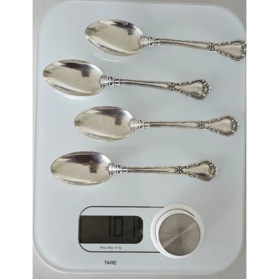 Vintage Sterling Silver Teaspoons – Lot of 4, Total 100g