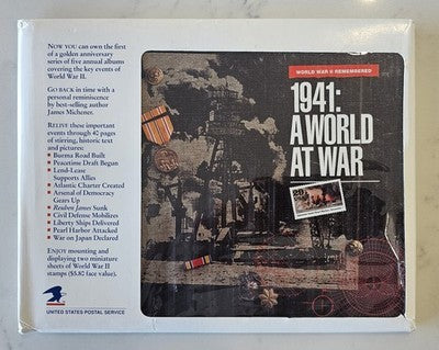 1941 World War II Remembered A World at War USPS Mint Stamp Set Item 8842