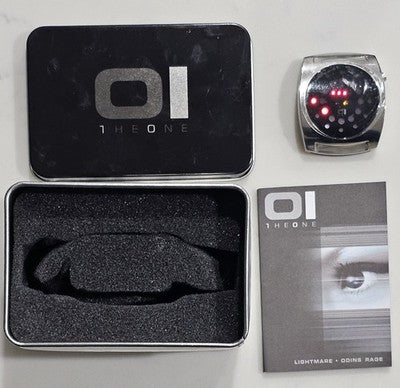 01 THE ONE L113BR3 UNISEX LIGHTMARE BLACK LED WATCH RARE LIMITED EDITION