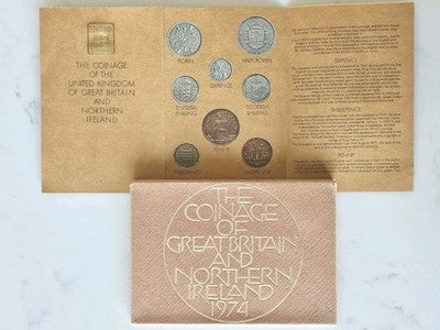 1974 Royal Mint UK North Ireland Coin Set-Decimal & Old Pre-Decimal Coins Folder