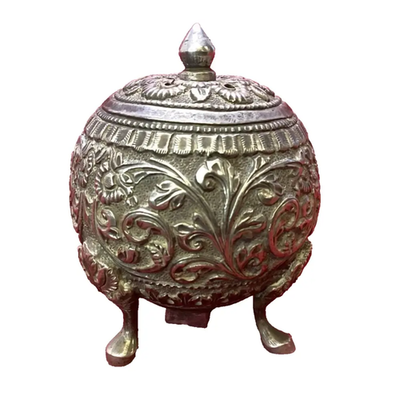 Antique Indian Silver Footed Salt & Cellar – Hallmarked (56g)