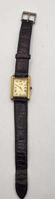 Cronel Swiss Quartz Gold Tone Rectangle Watch 20604 For Repair/Spare Sold as is
