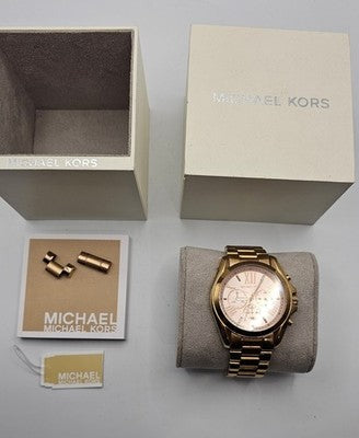 Michael Kors Gold Tone Chronograph MK5611 Fashion Women's Watch - Boxed