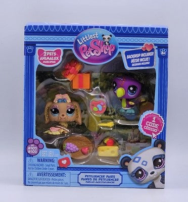 Littlest Pet Shop G7 Petfluencer Pairs Bird & Dog with Food Accessories New