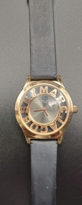 Marc by Marc Jacobs Unique Dial Leather Strap Watch- Working