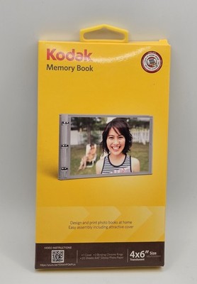 Kodak Memory Book Kit 4x6" Translucent Cover Photo Paper Home Printing New