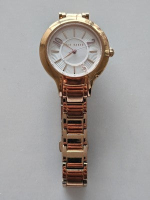 Ted Baker TE4073 Women's Rose Gold Tone Quartz Watch – Working Condition