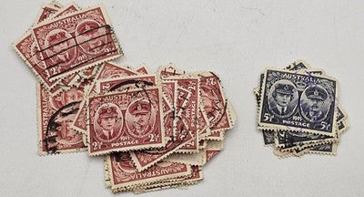 Vintage Australian Stamp Collection: 1945 Anniversary of George VI and Elizabeth
