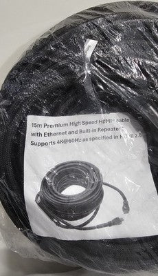 15m Premium High Speed HDMI Cable with Ethernet 4K@60Hz Built-in Repeater