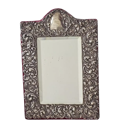Antique Sterling Silver Rowing Trophy Mirror - Sydney Presentation 1903