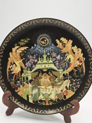 1989 Palekh Plate "Tale of the Fisherman and the Fish" Ltd Ed Bradex 60-V25-1.8