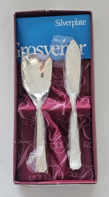 Rodd Grosvenor Silverplate Jam and Butter Serving Set - Boxed