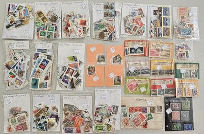 Bulk Worldwide Stamp Collection Lot - 1000+ Mixed Stamps in Sorted Packs