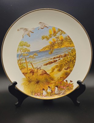 1982 The Four Seasons of 26cm Australia Summer Plate Deidre Hunt Nitto Japan
