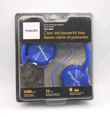 PHILIPS BASS+ SHL3060 BLACK HEADPHONES NEW sealed in box