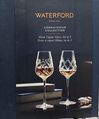 Waterford Crystal Connoisseur Olann Cognac Glasses - Pair - New in Box