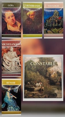 6 Art Books: Great Painters Goya, Rembrandt, Van Gogh, Michelangelo, Renoir