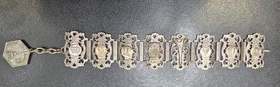 Vintage Filigrane Depose Paris Souvenir Charm Bracelet