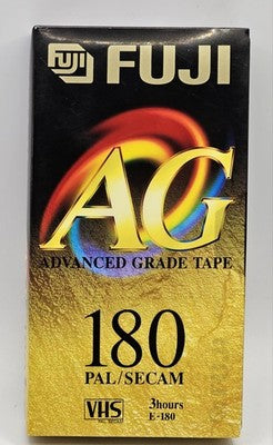 New Sealed FUJI AG Advanced Grade E-180 VHS Video Tape PAL SECAM 3 Hours