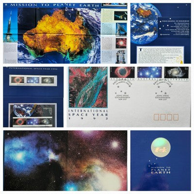 International Space Year 1992. Mission to Planet Earth. Stamp Collection