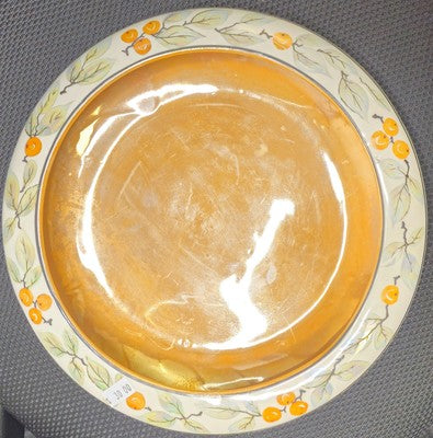 Vintage L&Sons LTD Large 26cm Decorative Serving Bowl with Orange Design England