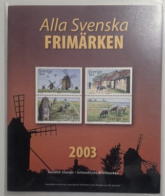 Sweden 2003 Alla Svenska Frimärken Annual Stamp Year Book Pack Lars Sjöoblom MNH