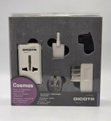 Dicota Cosmos Universal Power & Telephone Adapter Set - New In Box