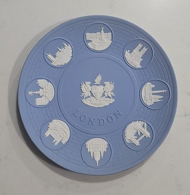 Wedgwood Pale Blue Jasperware London Landmarks Decorative Plate- 20.5cm diameter