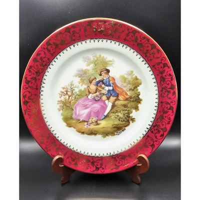 Vintage France Limoges Decorative Porcelain Plate 25cm.