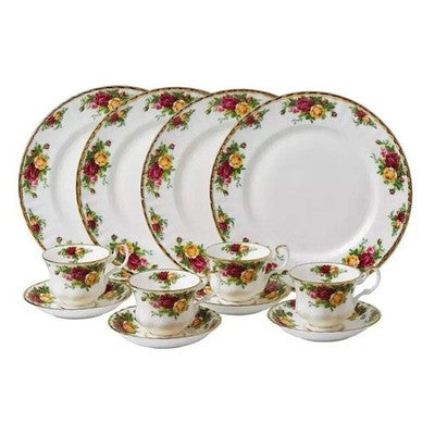 Royal Albert Old Country Roses 12-piece Dinnerware Set - RRP: $639.00