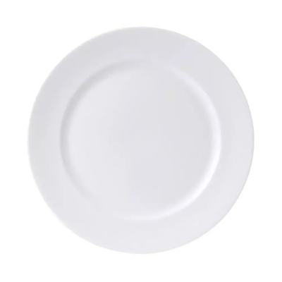 Wedgwood Connaught White Plate 25cm Light Weight Plain Edge - New