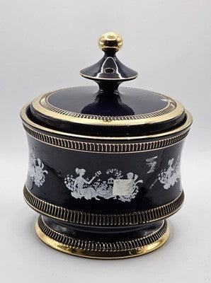 Gorgeous Vintage IL VERROCCHIO Florence Italy Cobalt Blue & Gold Neoclassical Li