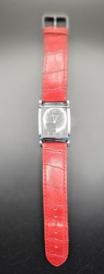 Iguzzini Ladies Stainless Steel Watch – TD5039A – Red Leather Strap – Working