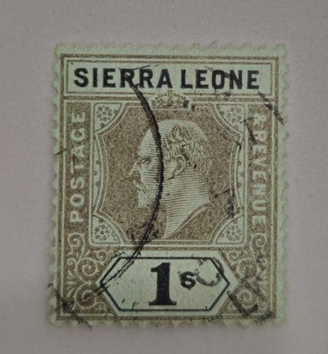 1904-05 Sierra Leone Sc# 86 - One Shilling, KVII. MH postage stamp #0420