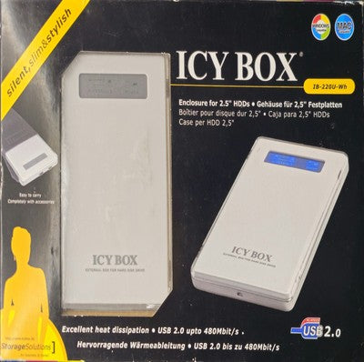 ICY BOX IB-220U-Wh - External USB 2.0 enclosure for 2.5" SATA HDD/SSD