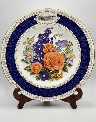 🌸 Royal Worcester Chelsea Flower Show Plate 1988 RHS Fine Bone China Roses
