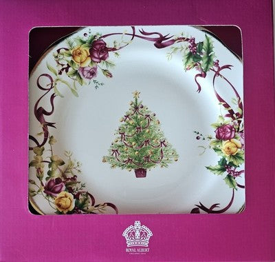 5Pc Christmas Dinnerware Place Setting Plate Bowl Cup Saucer Holiday Tableware