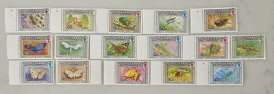 Montserrat 1983 Insects & Butterflies Definitive Set - 15 Stamps MNH