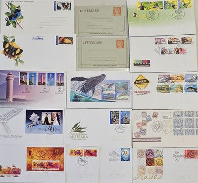 Lot of Australian First Day Covers & Postal Stationery - Nature, History & Sport