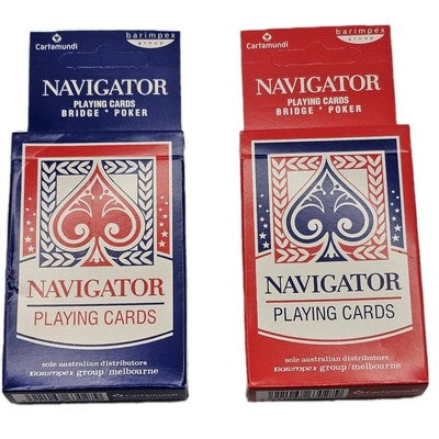 2 x NAVIGATOR Linen finish Bridge PLAYING CARDS SET by Cartamundi