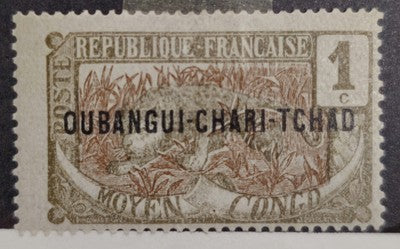 FRANCE FRENCH OUBANGUI CHARI TCHAD OVERPRINT STAMPS MINT HINGED