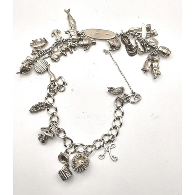 Mixed Grade Silver Charm Bracelet for Restoration / Repurposing x 2 (70g)