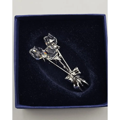 Swarovski Crystal Rose Bouquet Brooch Pin with Original Box & Certificate