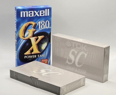 MAXELL GX 180 Power Tape & TDK SC SHARP & CLEAR E-180 VHS Video Cassette Tapes