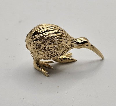 Vintage Kiwi Bird Statue Figurine Ornament New Zealand Gold Gift Metal - 4*2.5cm