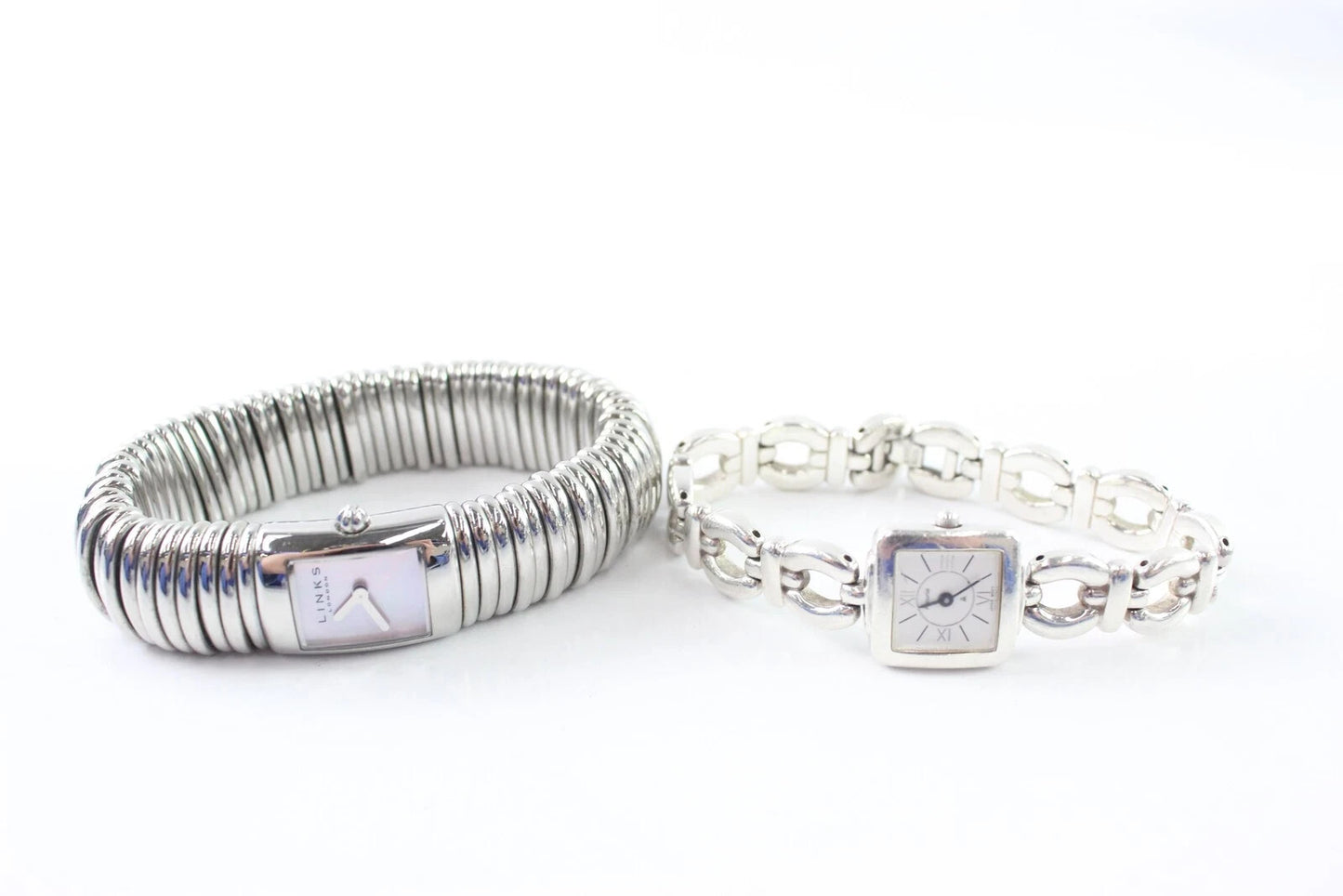 Woman's Assorted .925 Silver(54gr)& Steel Watches Quartz Accurist, Links Working