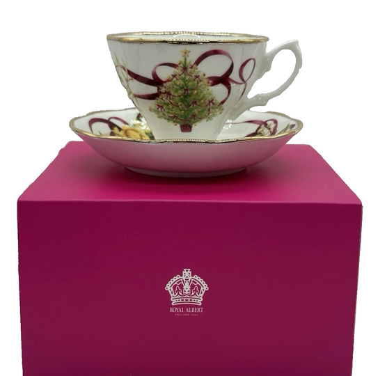 Royal Albert Christmas Tree Teacup & Saucer NEW in Box