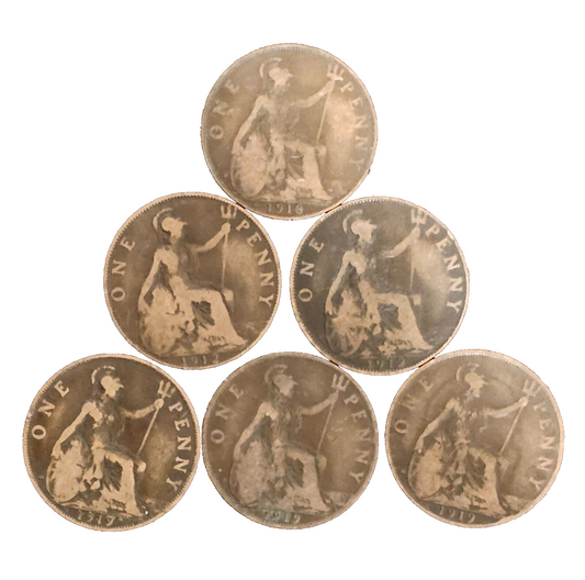 England One Pen - 6 Pcs (1919*3-1918*1-1912*2)