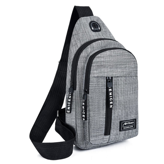 Fashion Lightweight Waterproof Cross Body Bag Medium Capacity Sport Hik- Grey